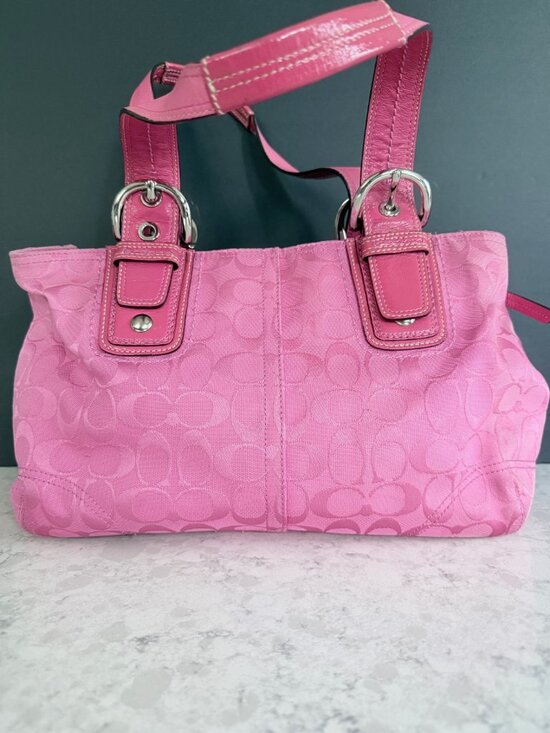 Coach Handbags - Coach Pink Monogram Soho Tote Bag